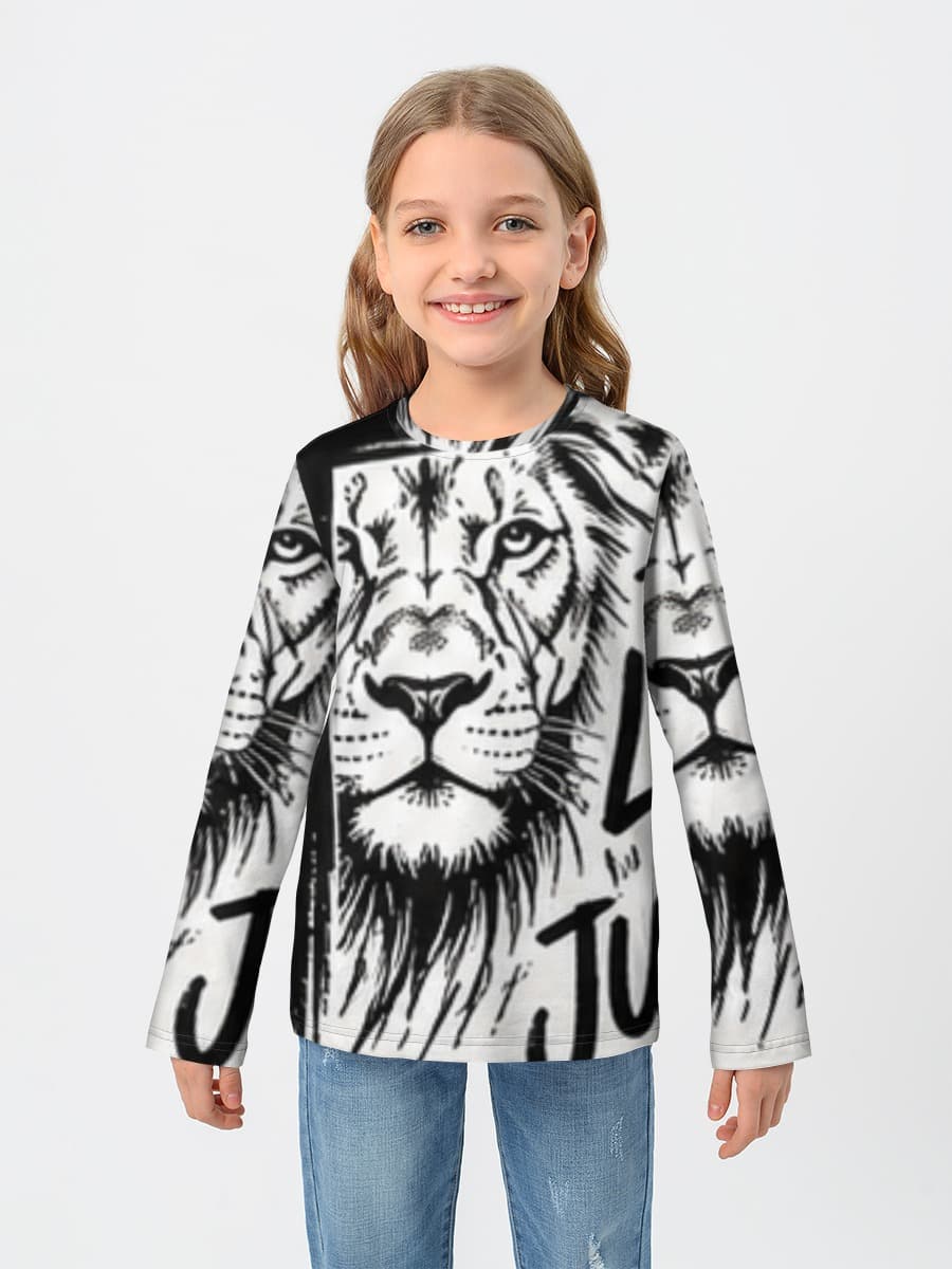 Girls' cotton long sleeve shirt