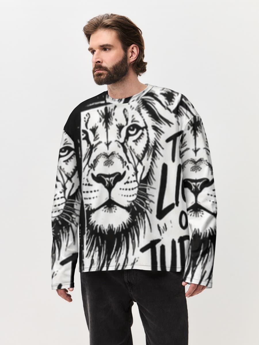 Men's oversized cotton long sleeve