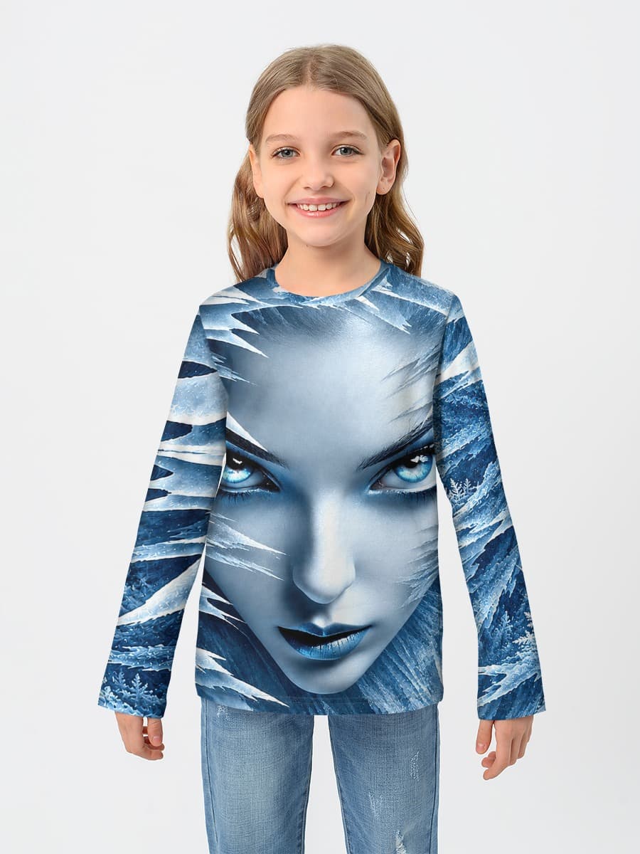 Girls' cotton long sleeve shirt