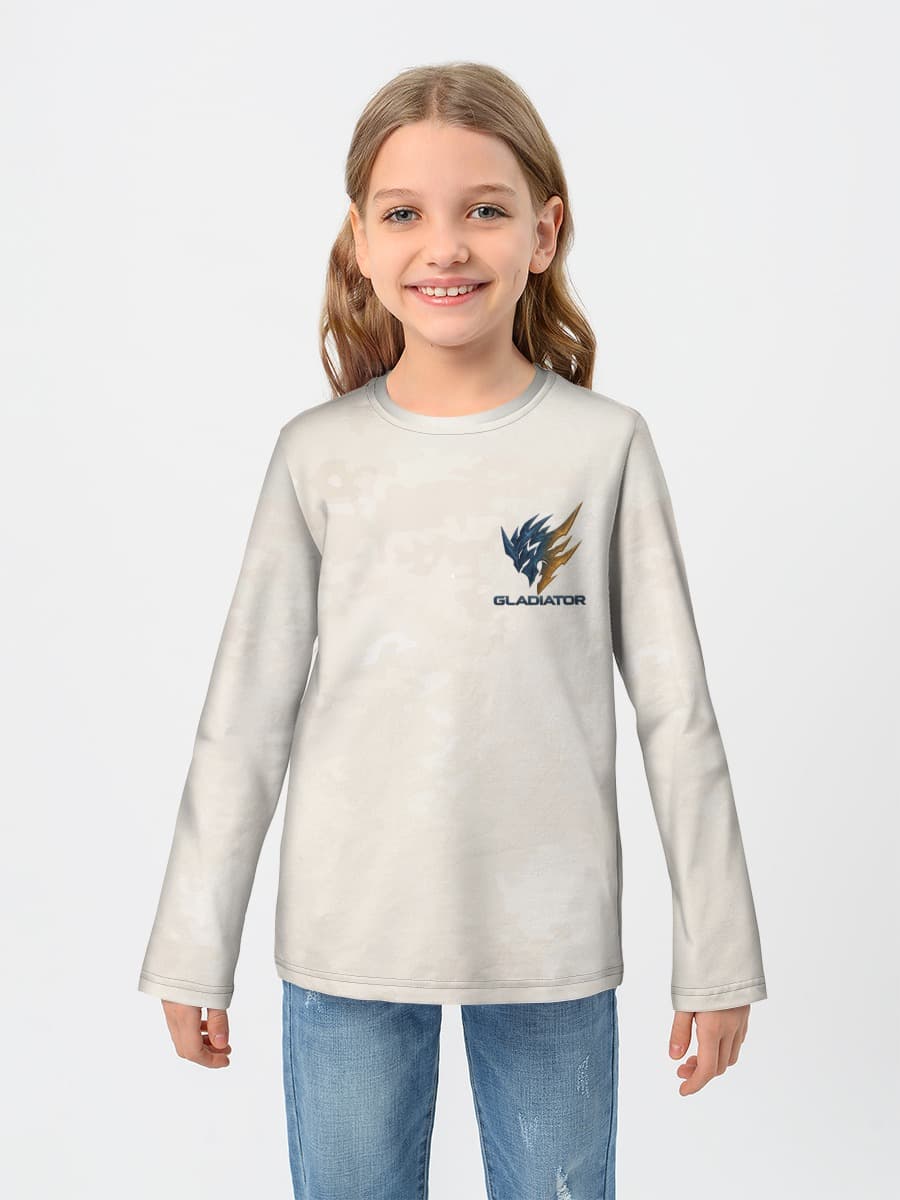 Girls' cotton long sleeve shirt