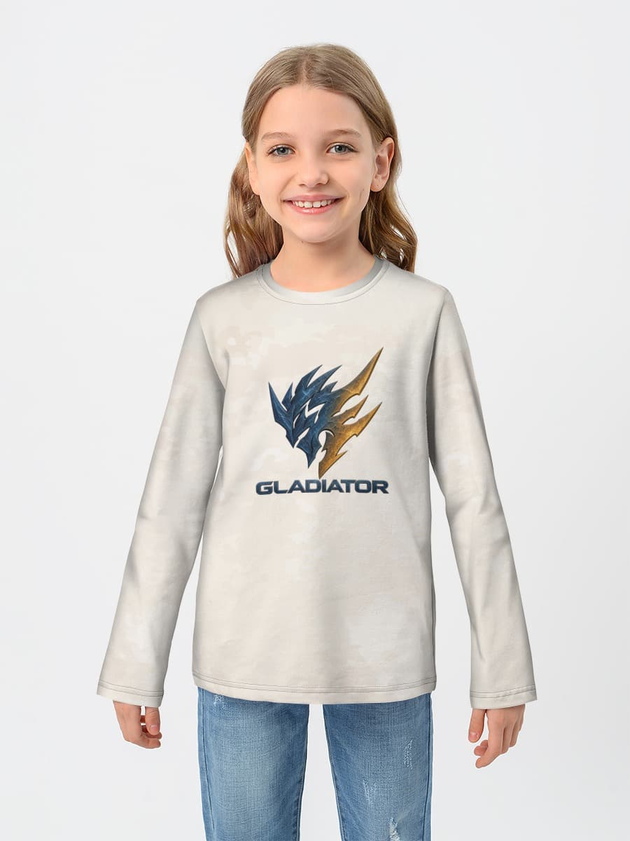 Girls' cotton long sleeve shirt