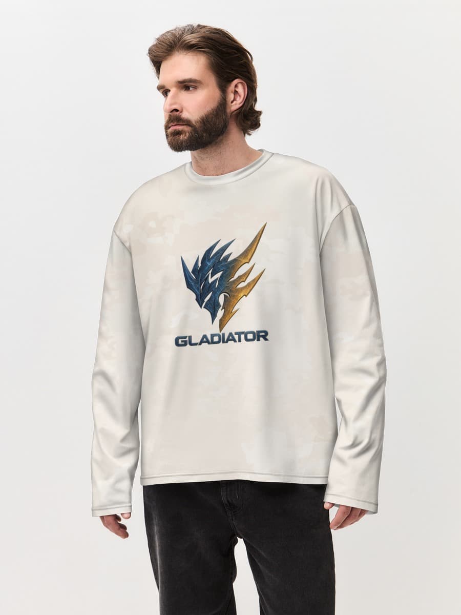 Men's oversized cotton long sleeve