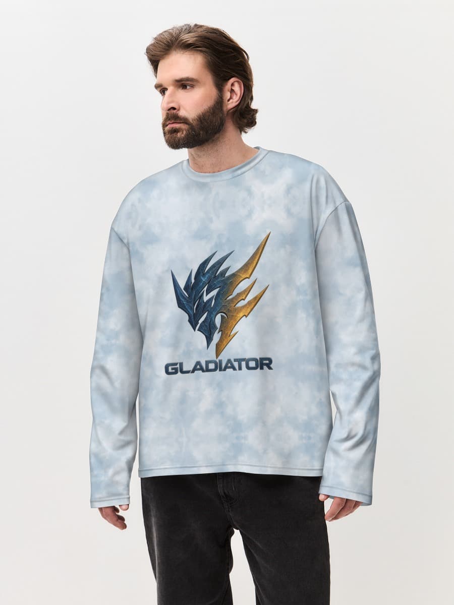 Men's oversized cotton long sleeve