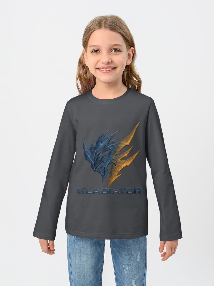 Girls' cotton long sleeve shirt
