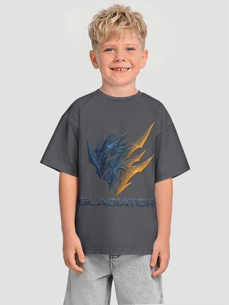 Boys' oversized cotton T-shirt