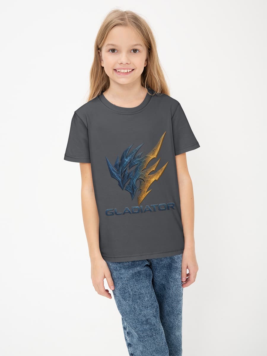 Girls' basic cotton T-shirt