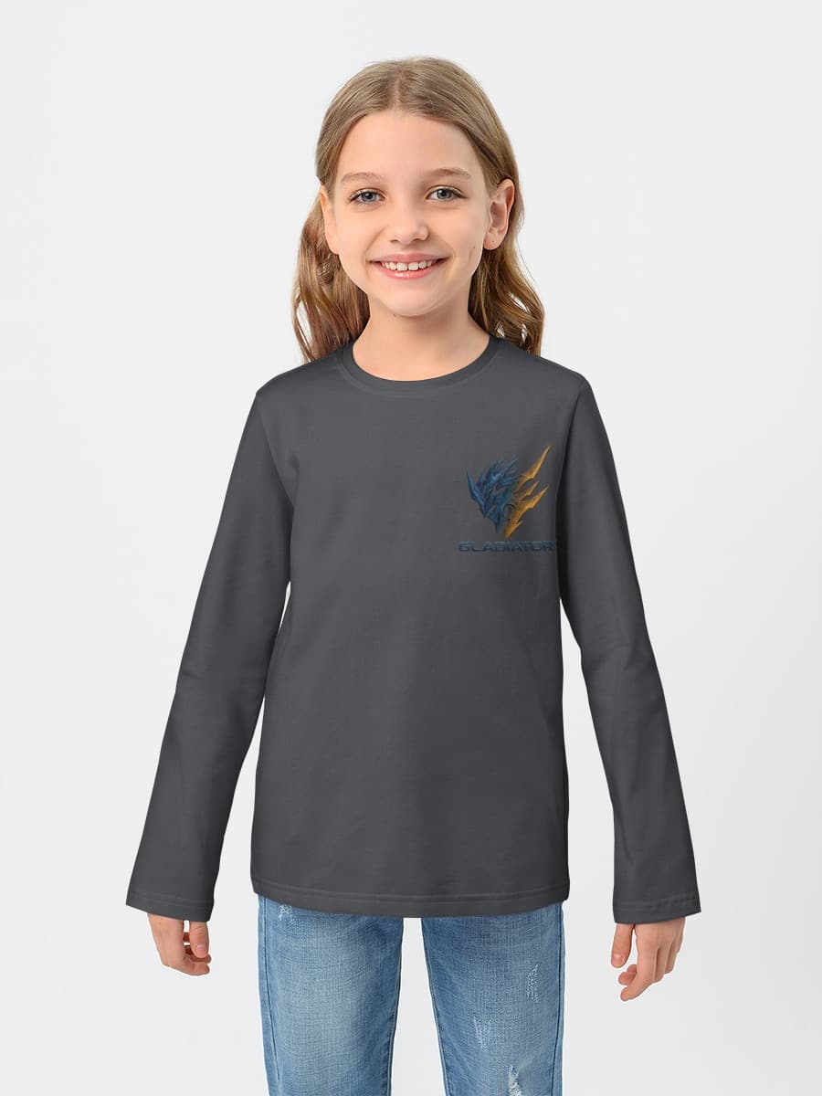 Girls' cotton long sleeve shirt