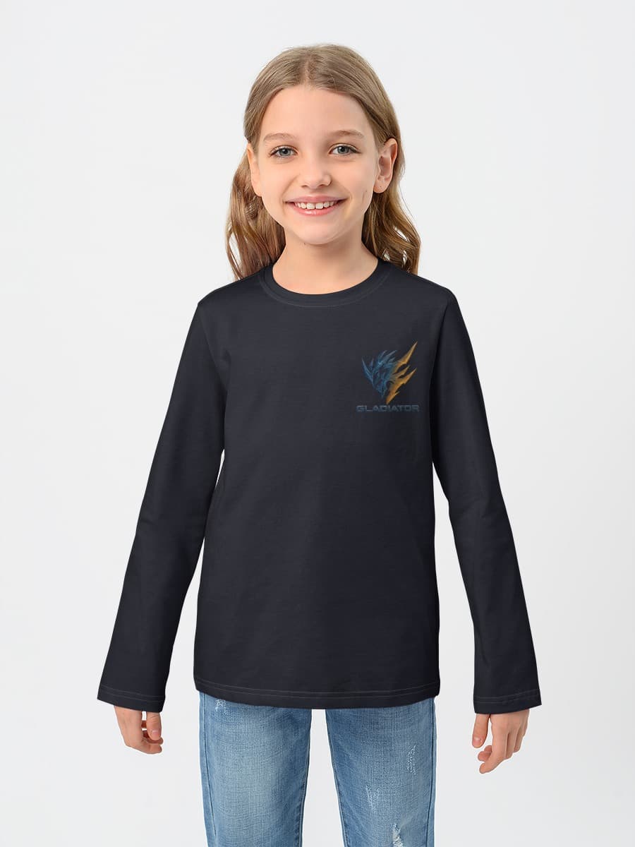 Girls' cotton long sleeve shirt