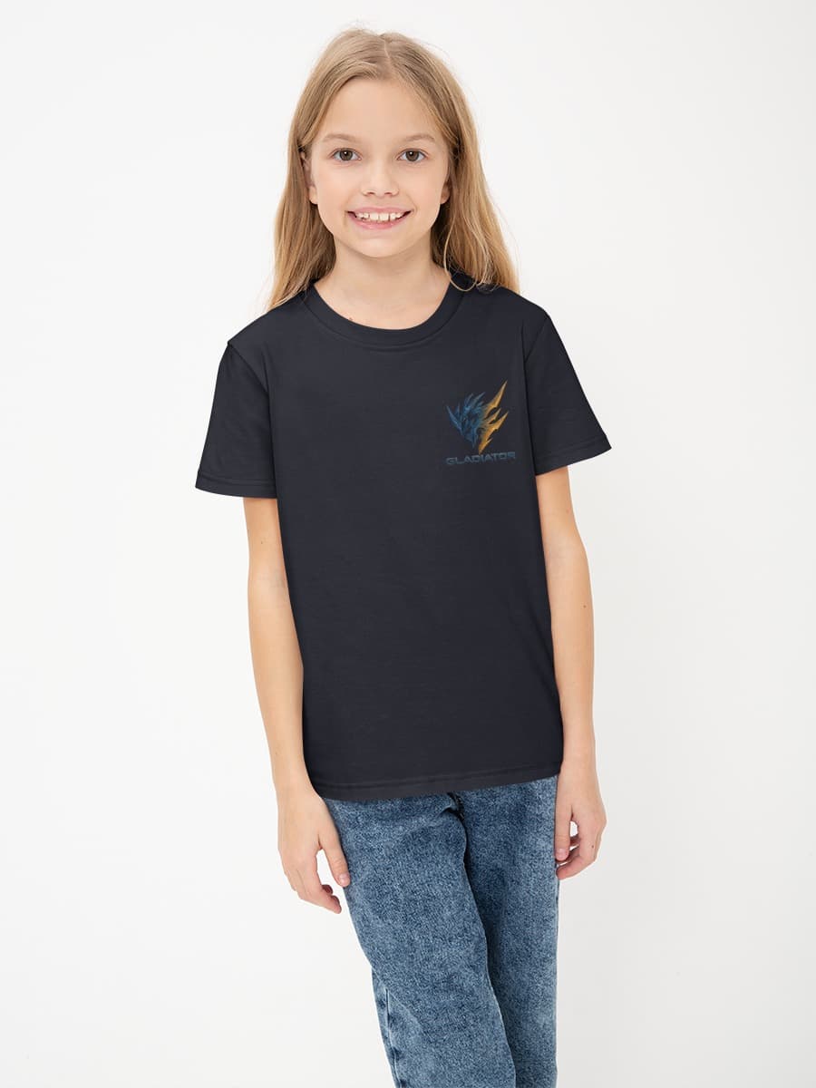 Girls' basic cotton T-shirt