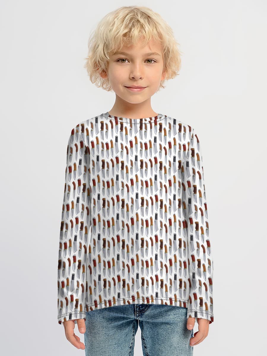 Boys' cotton long sleeve shirt