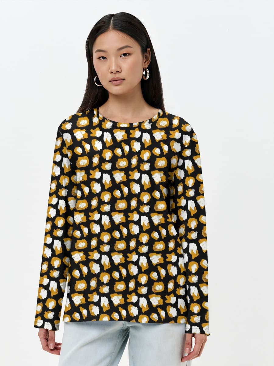 Camisa de manga larga para mujer. Algodón.
