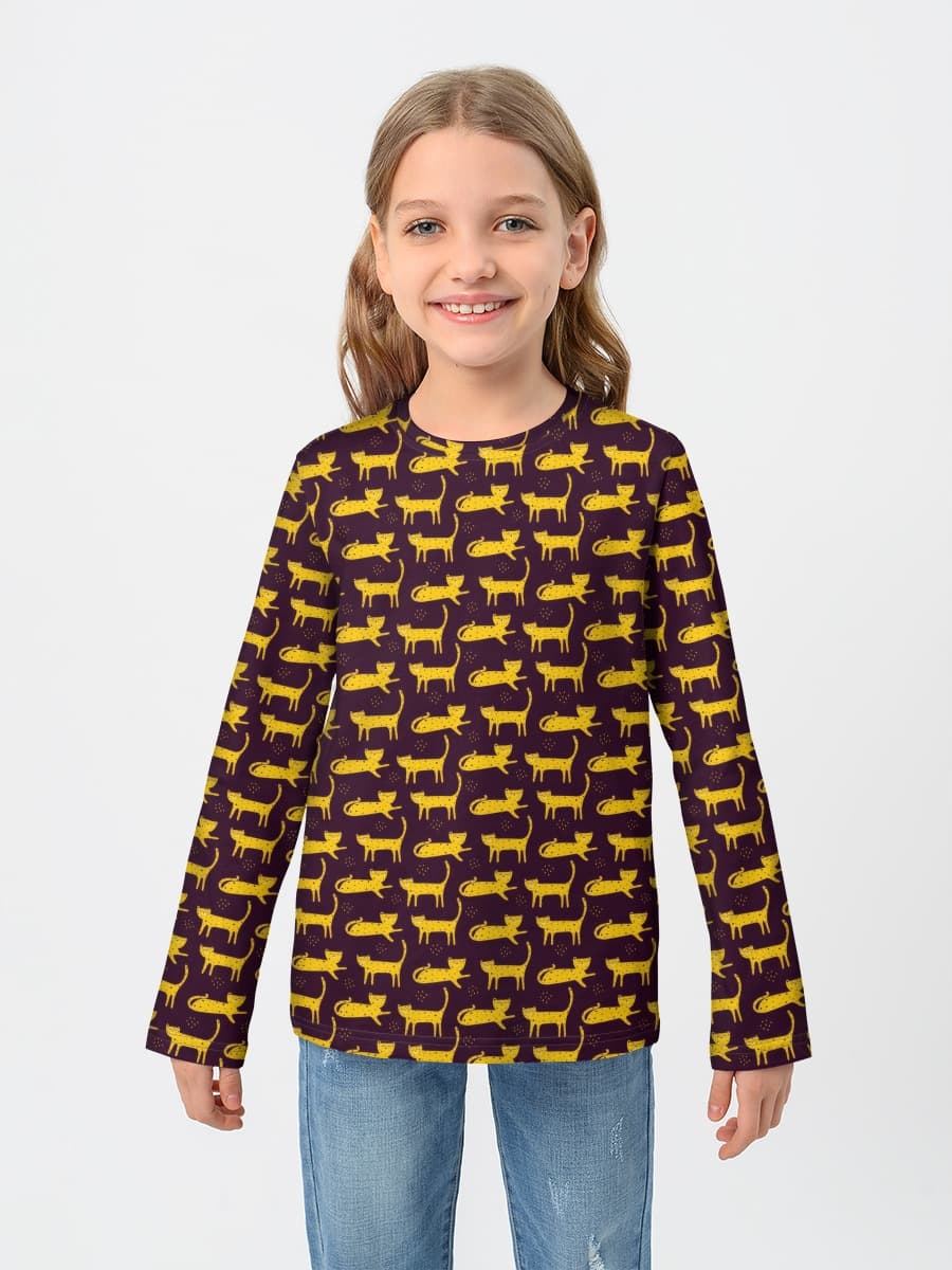 T-shirt manches longues coton fille