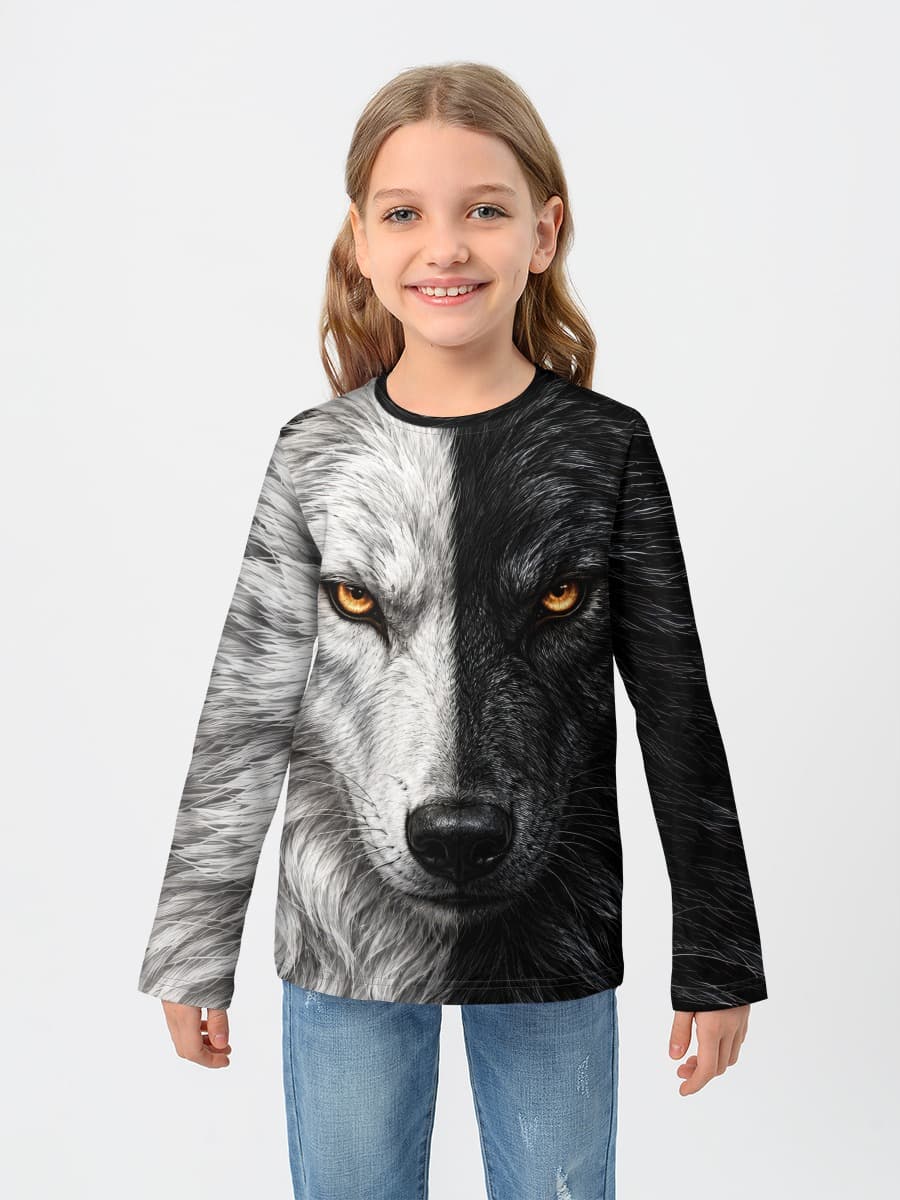 T-shirt manches longues coton fille