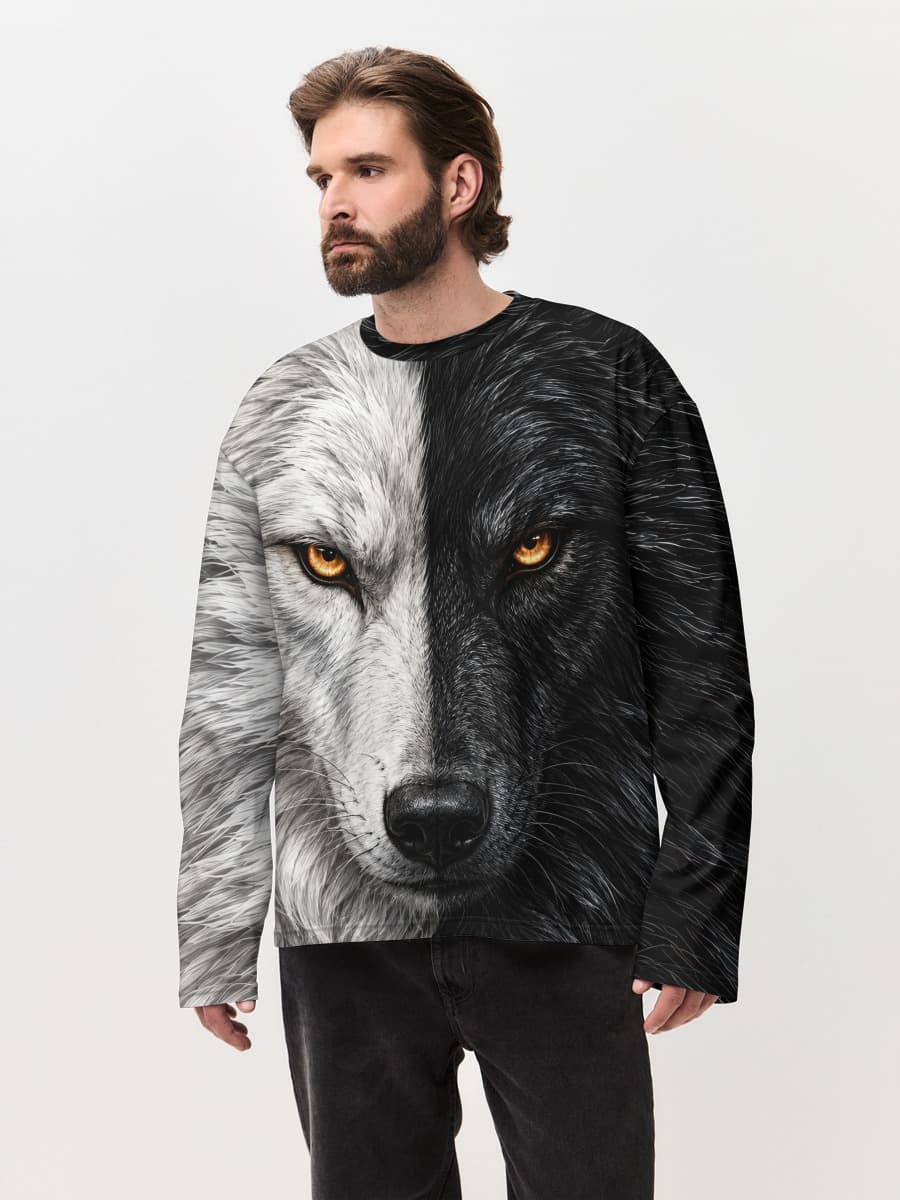 T-shirt Manches Longues Coton Oversize Homme