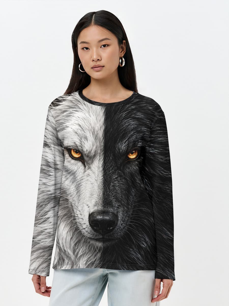 T-shirt Coton Manches Longues Femme
