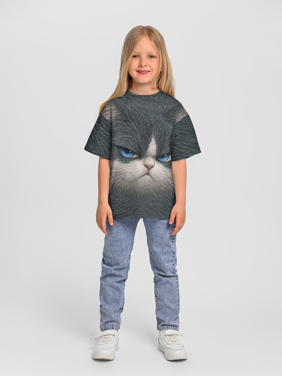 Camiseta Oversize de Algodón Niña