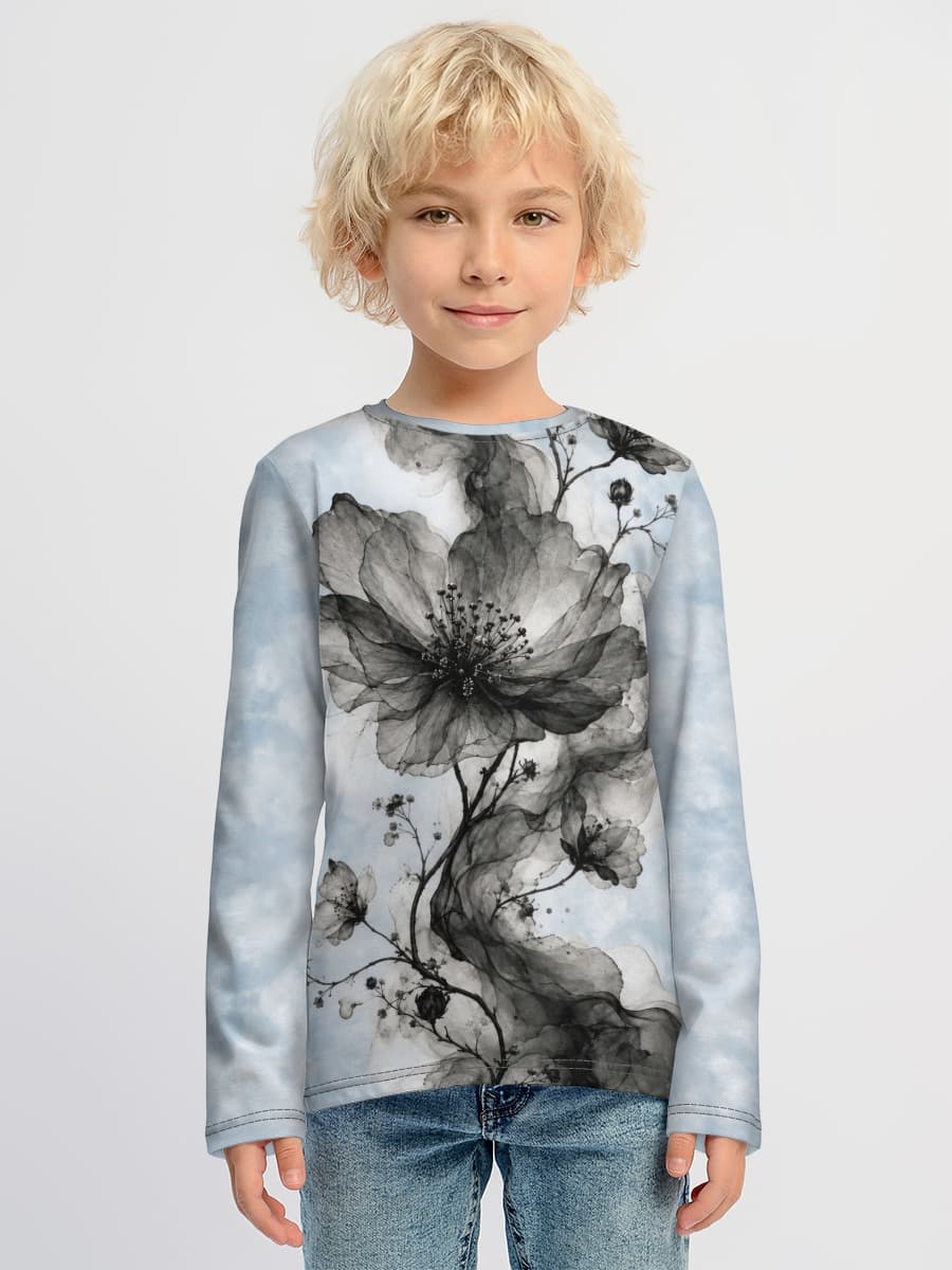 Baumwoll-Langarmshirt Jungen