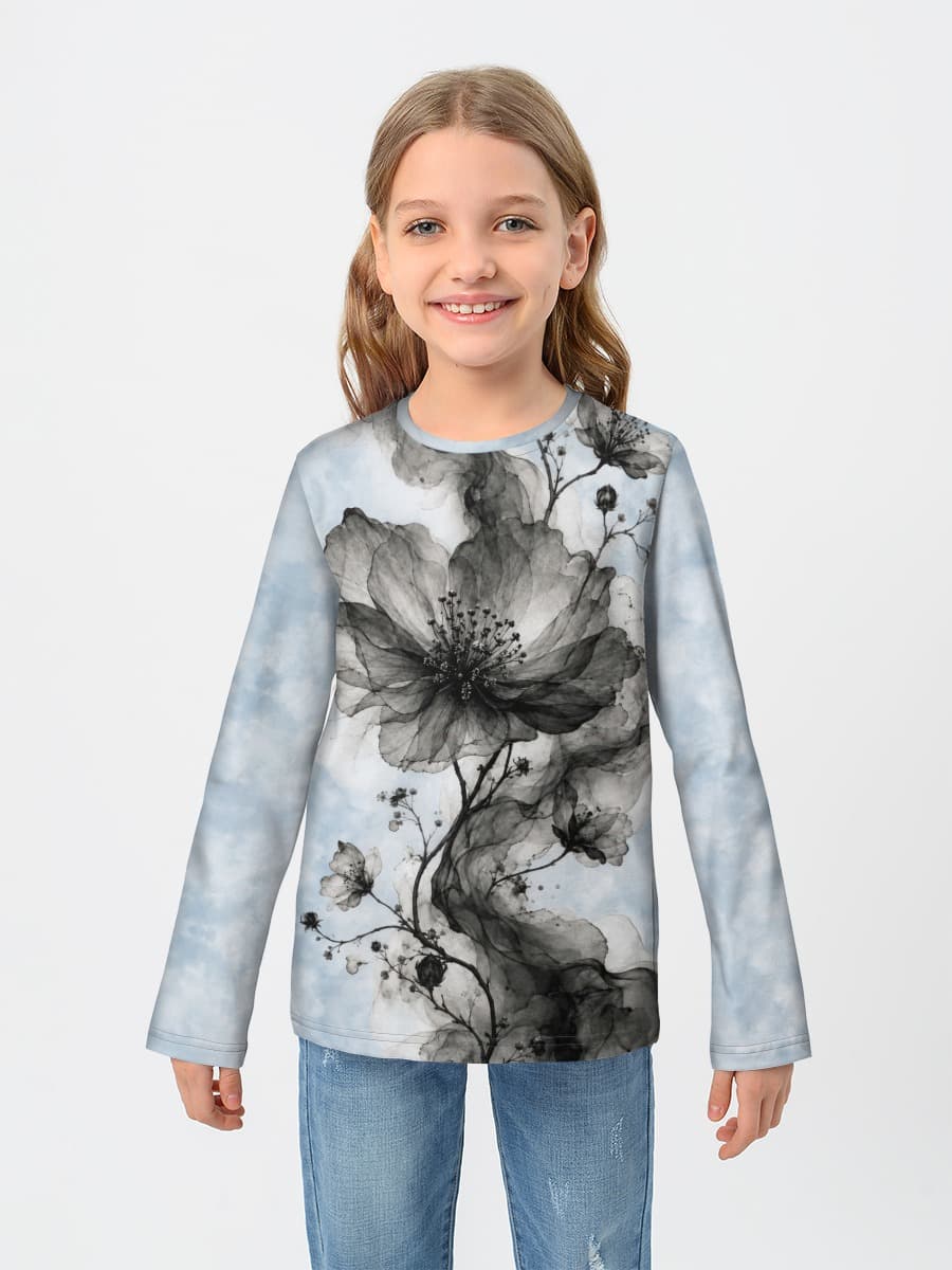 Baumwoll-Langarmshirt Mädchen