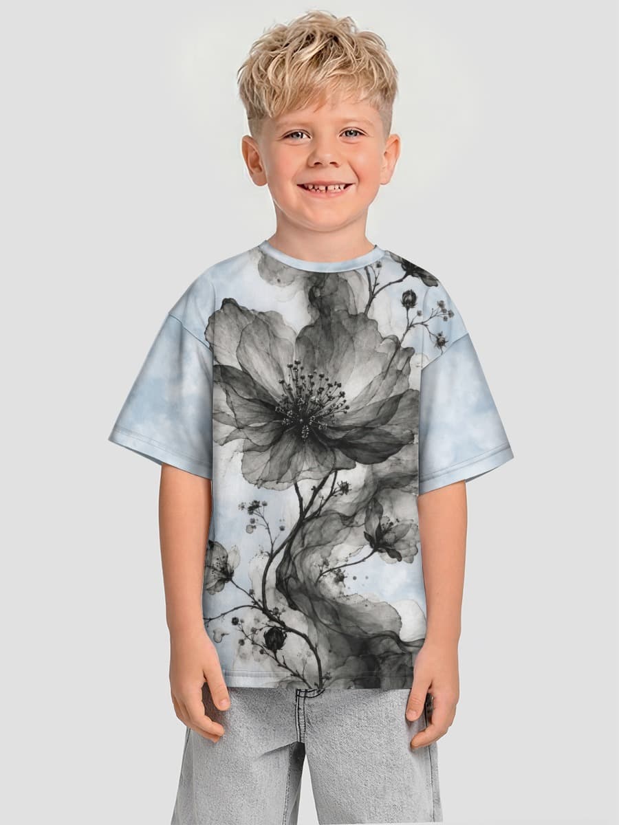 Oversized Baumwoll-T-Shirt Jungen
