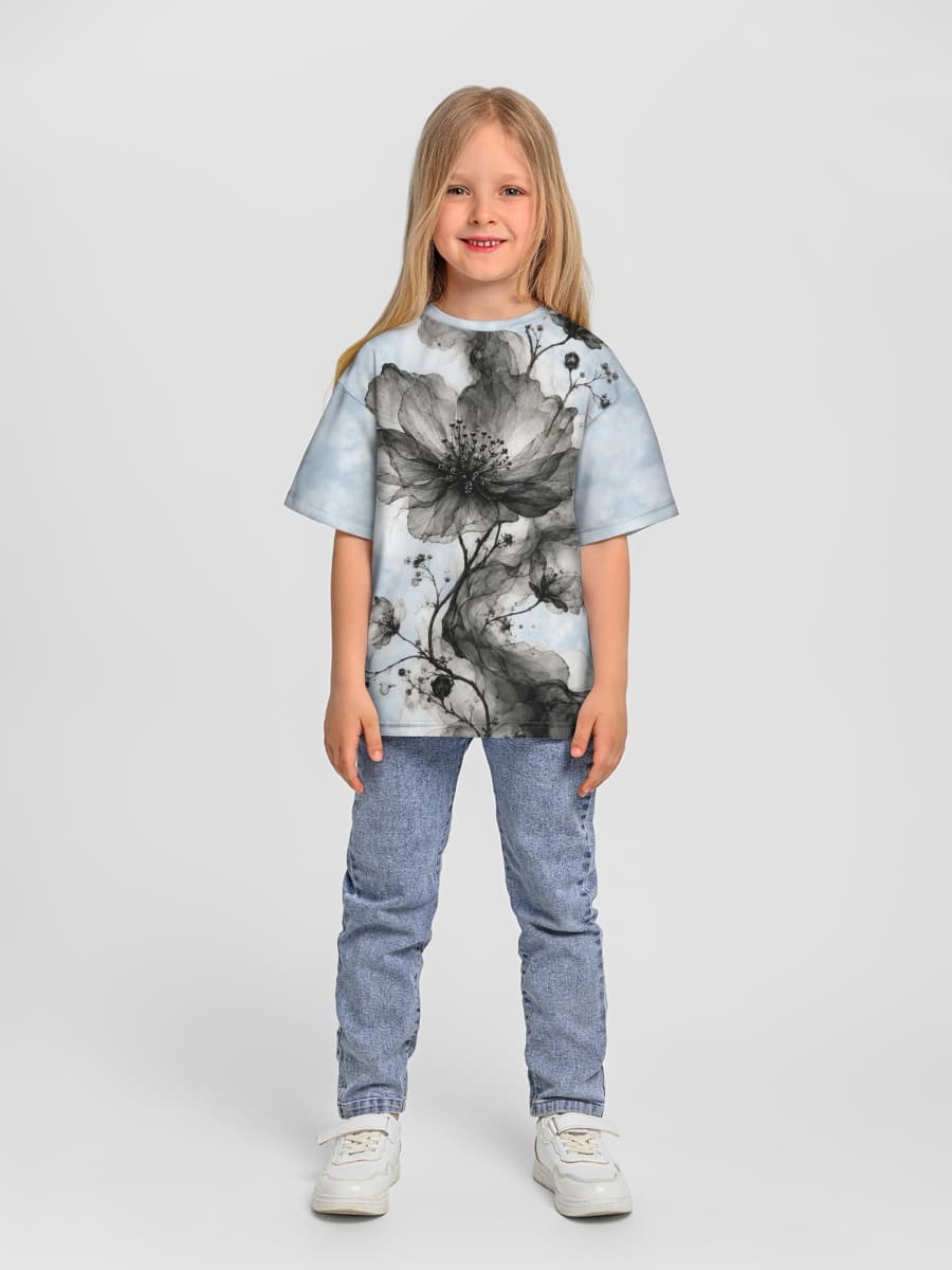 Oversized Baumwoll-T-Shirt Mädchen