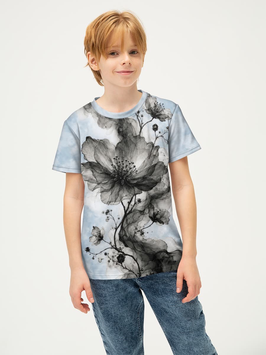 Basic Baumwoll-T-Shirt Jungen