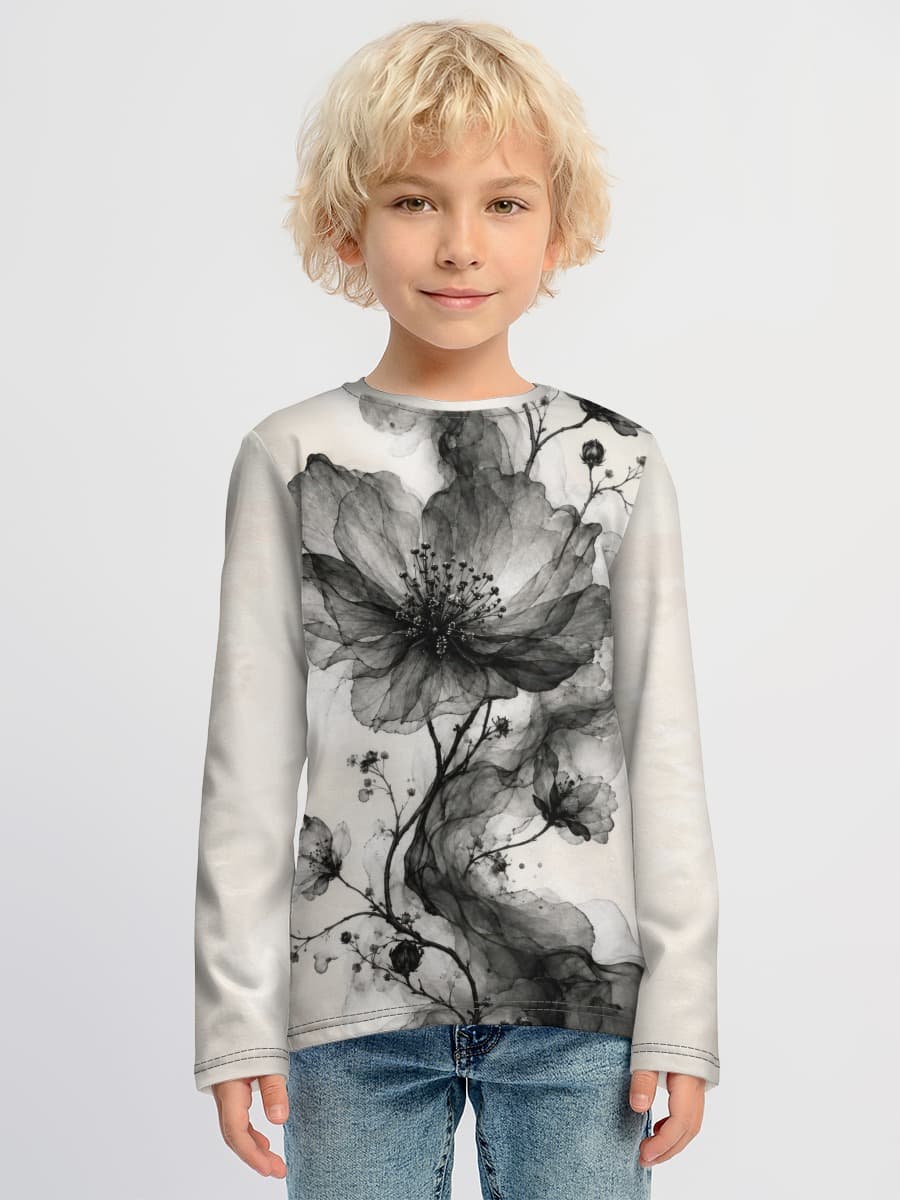 Boys' cotton long sleeve shirt
