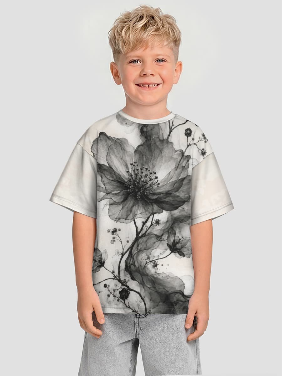 Boys' oversized cotton T-shirt