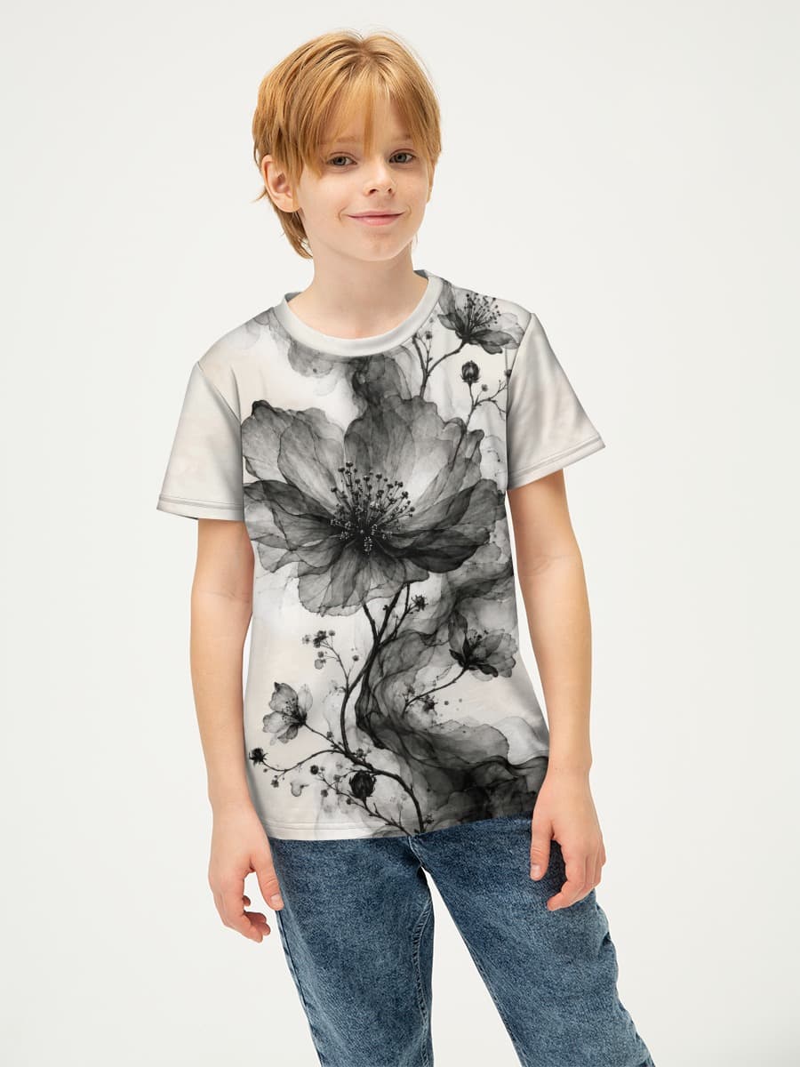 Boys' basic cotton T-shirt