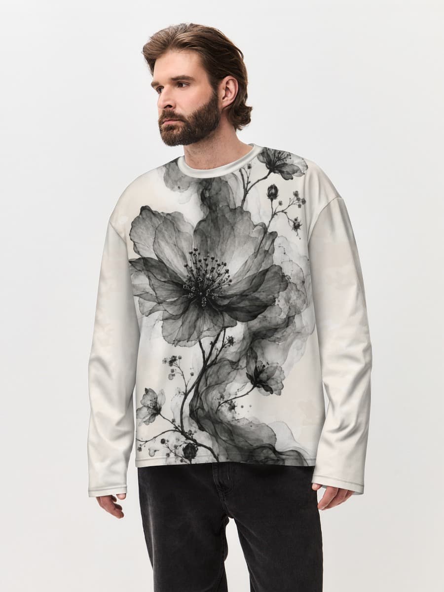 Men's oversized cotton long sleeve