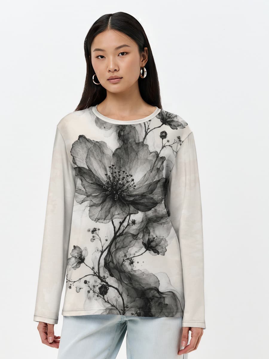 Women's long sleeve shirt. Cotton