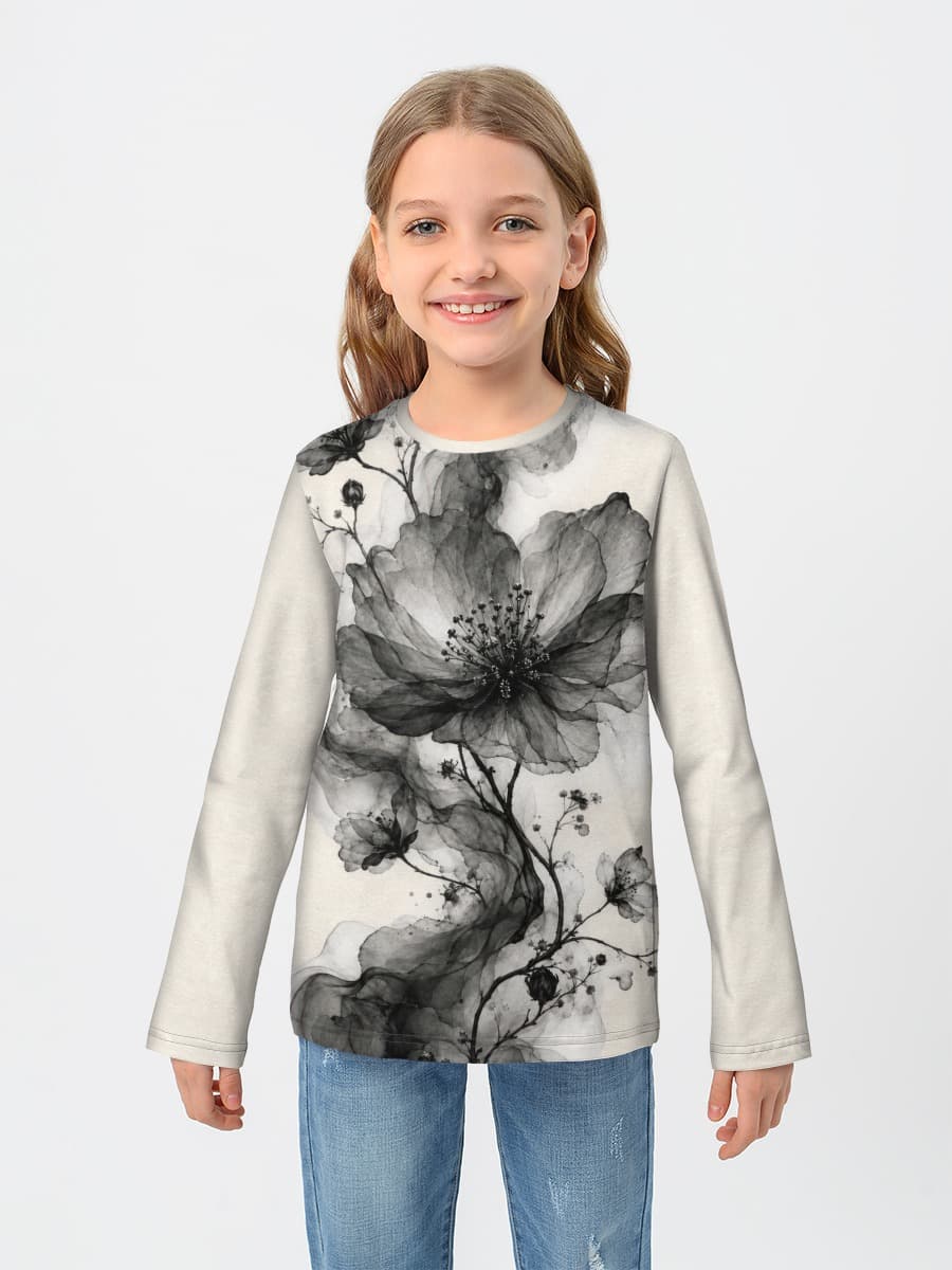 T-shirt manches longues coton fille