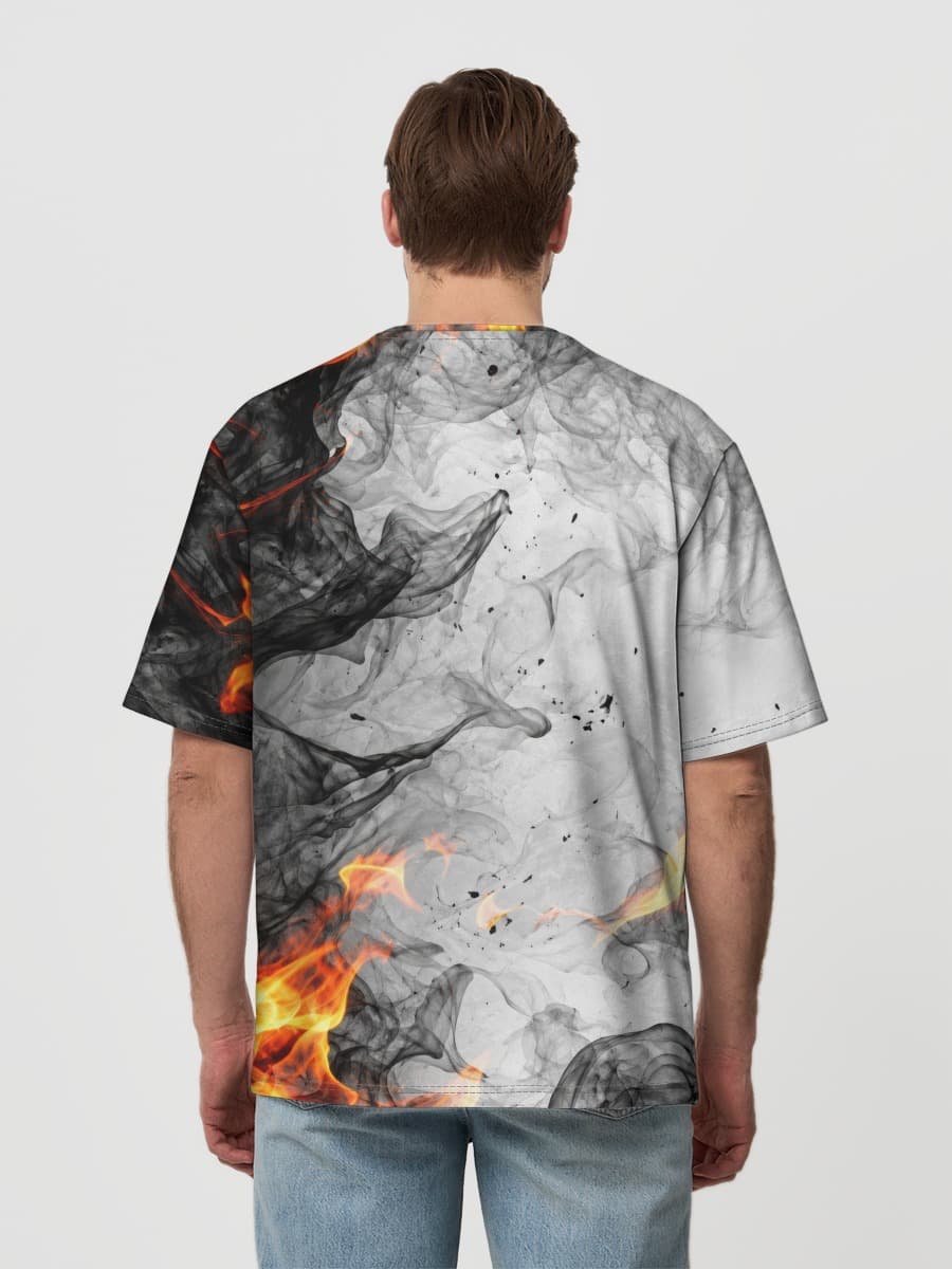 Camiseta de algodón extragrande para hombre
