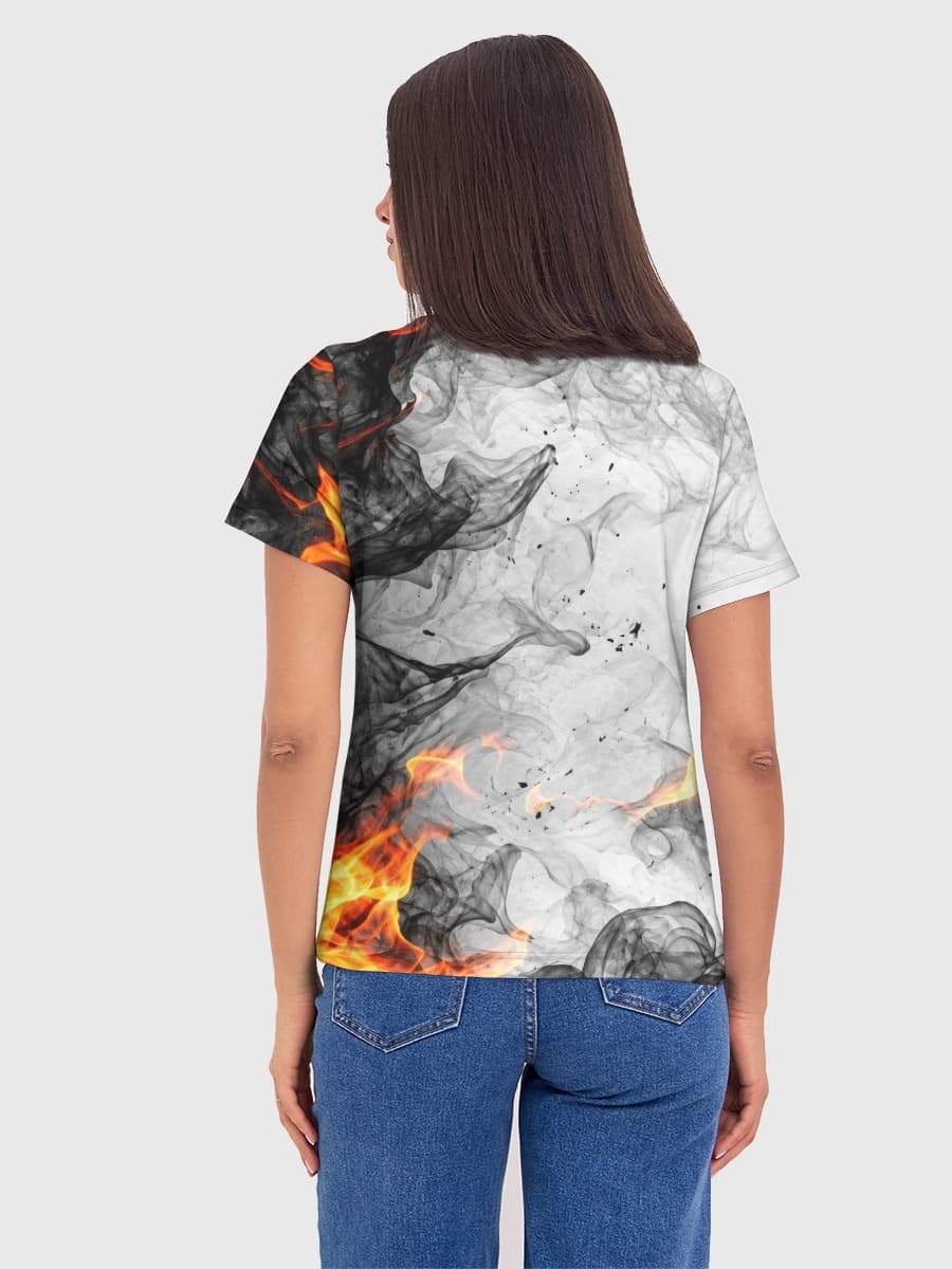 Camiseta básica de algodón para mujer