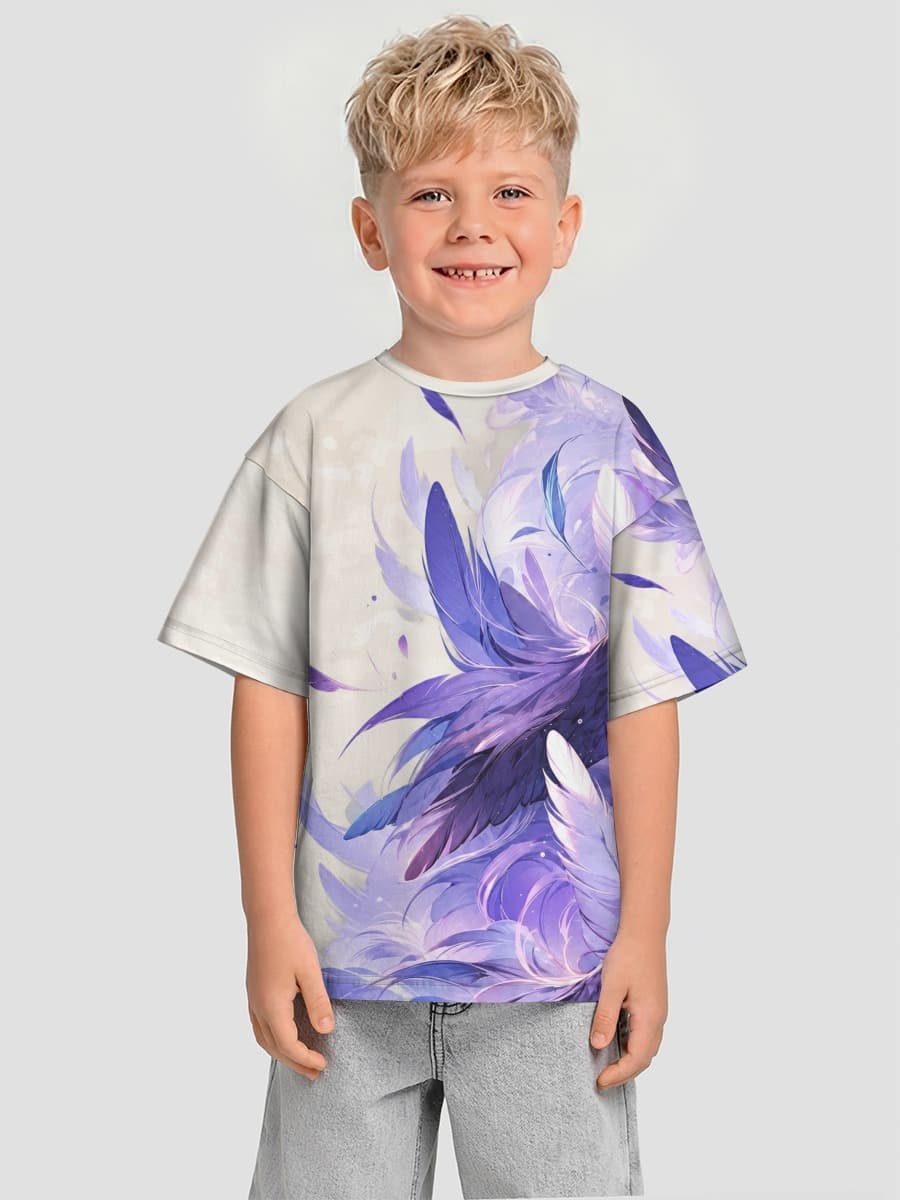 Boys' oversized cotton T-shirt