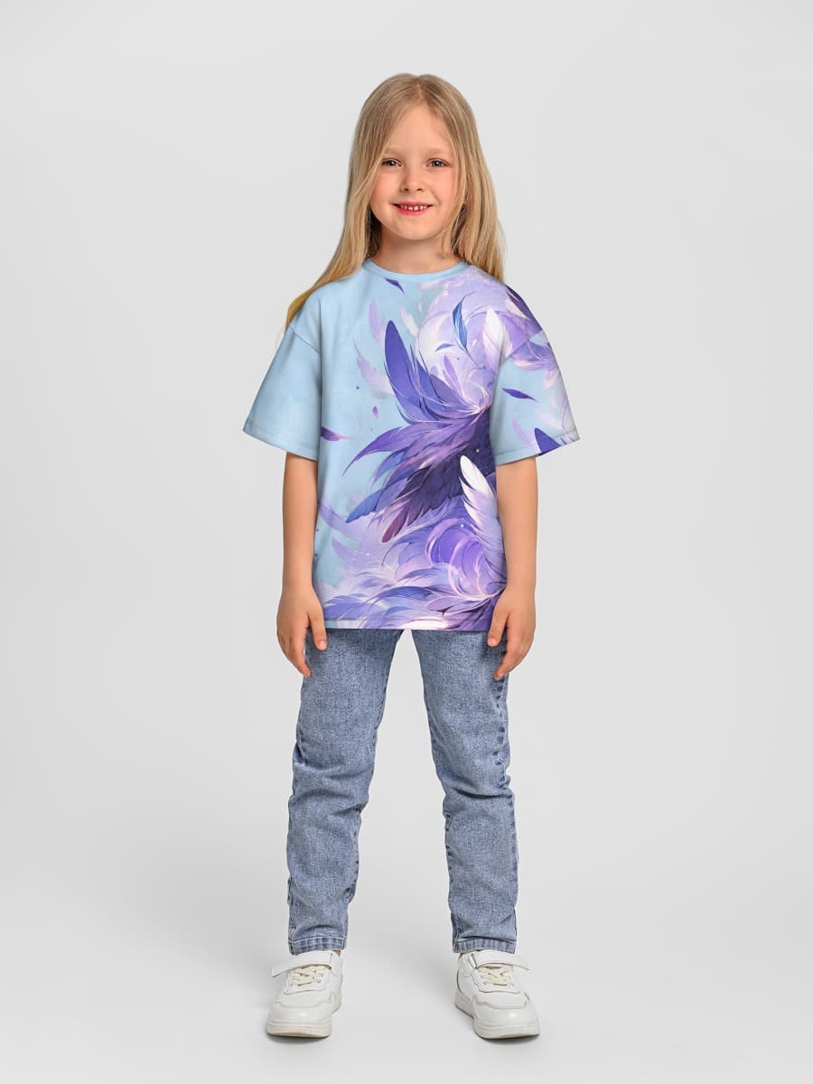 Oversized Baumwoll-T-Shirt Mädchen