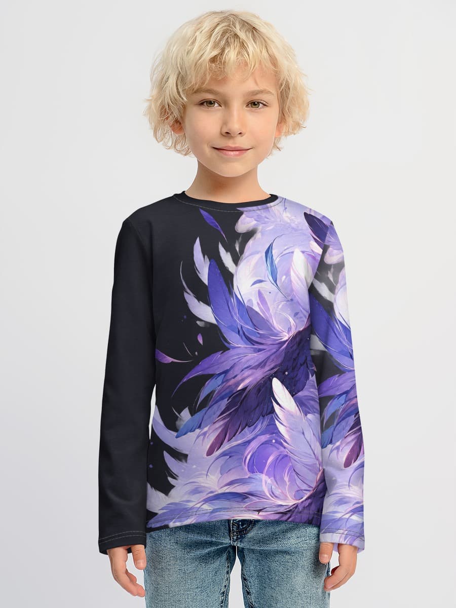 Baumwoll-Langarmshirt Jungen