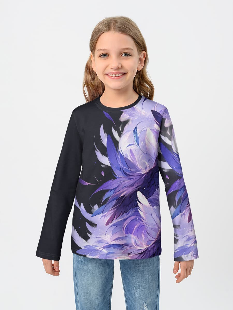Baumwoll-Langarmshirt Mädchen