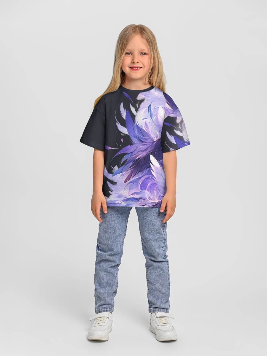 Oversized Baumwoll-T-Shirt Mädchen