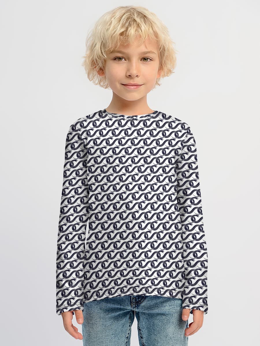 Baumwoll-Langarmshirt Jungen