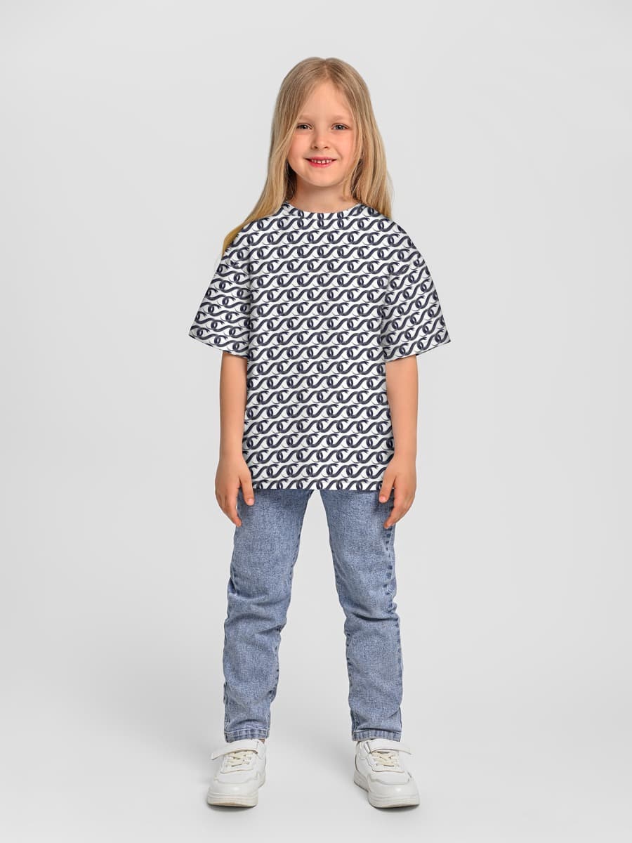Oversized Baumwoll-T-Shirt Mädchen