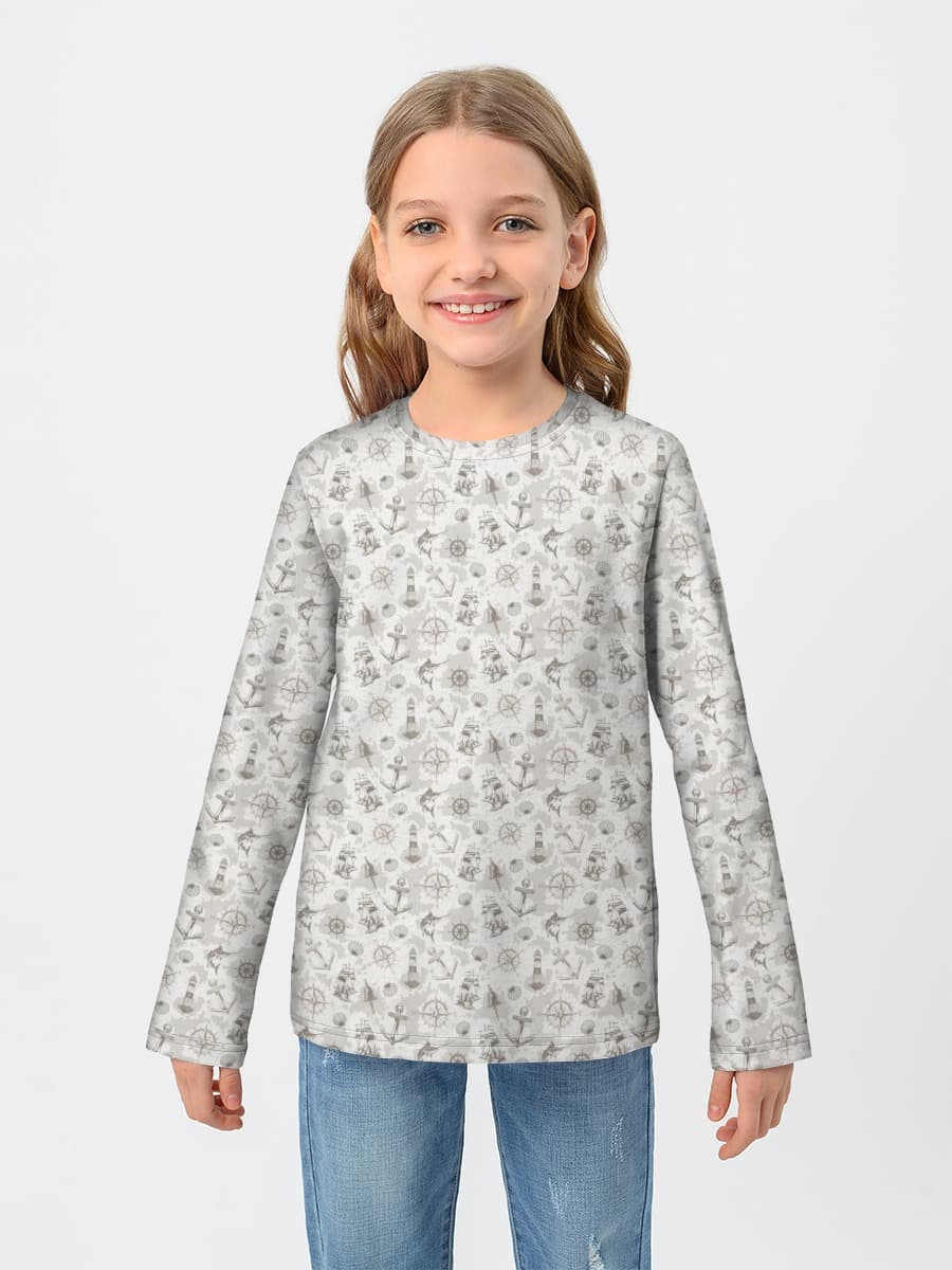 Baumwoll-Langarmshirt Mädchen