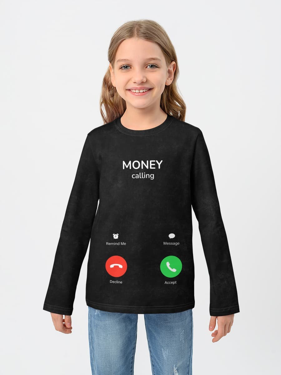 Girls' cotton long sleeve shirt