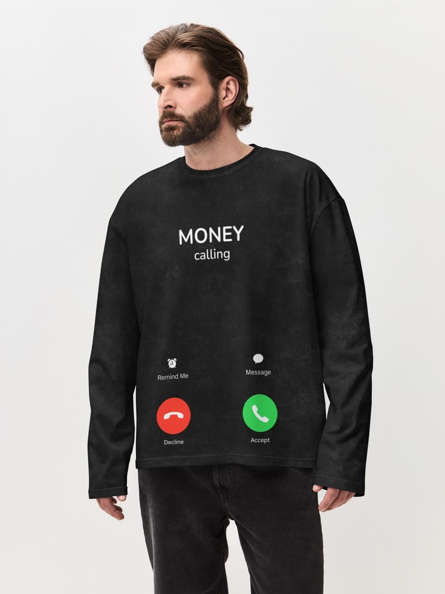 Men's oversized cotton long sleeve