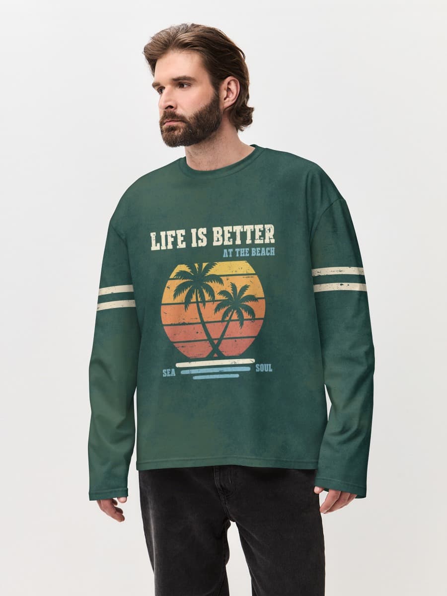 Men's oversized cotton long sleeve