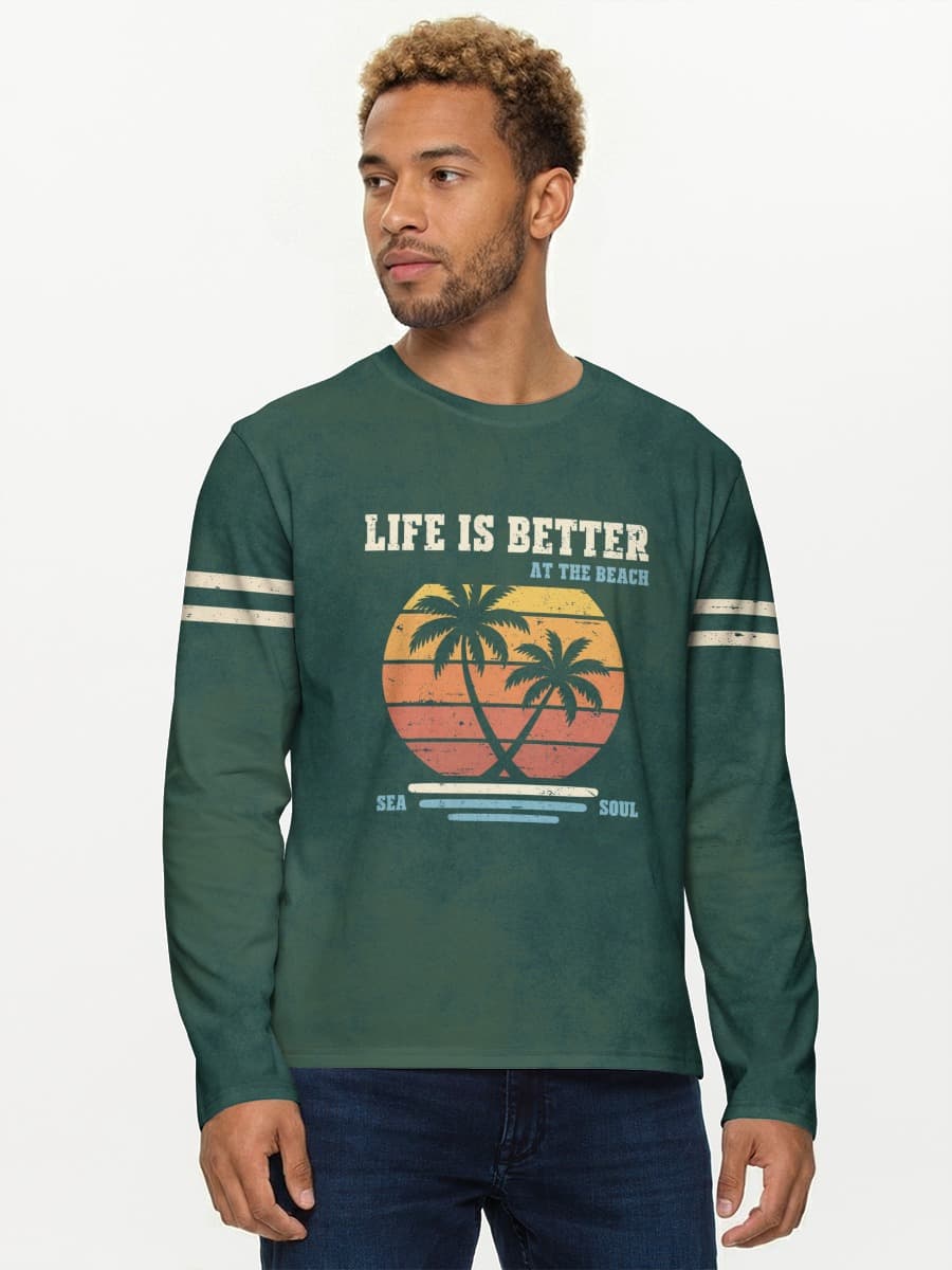 Men's cotton long sleeve shirt