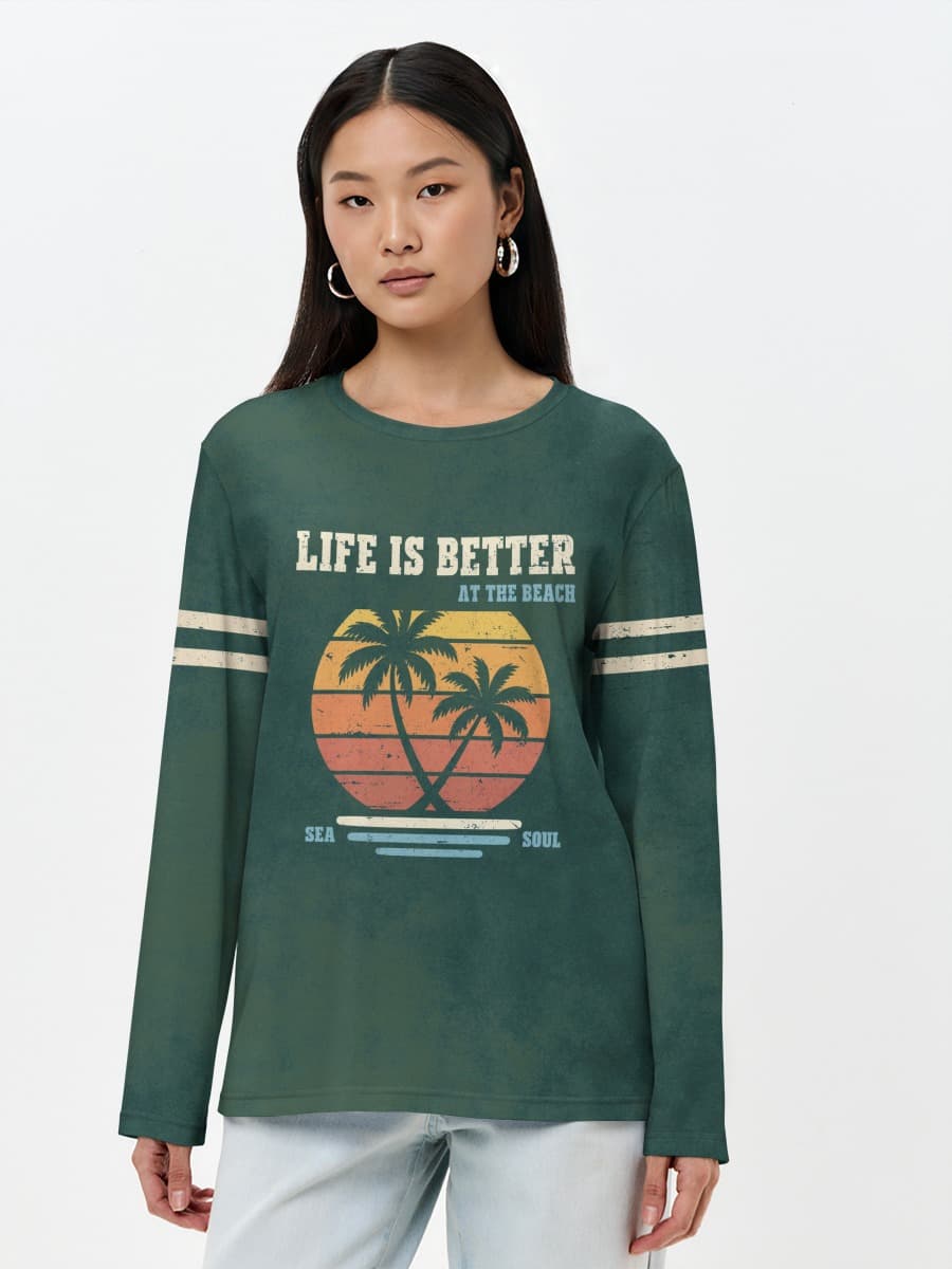 Women's long sleeve shirt. Cotton