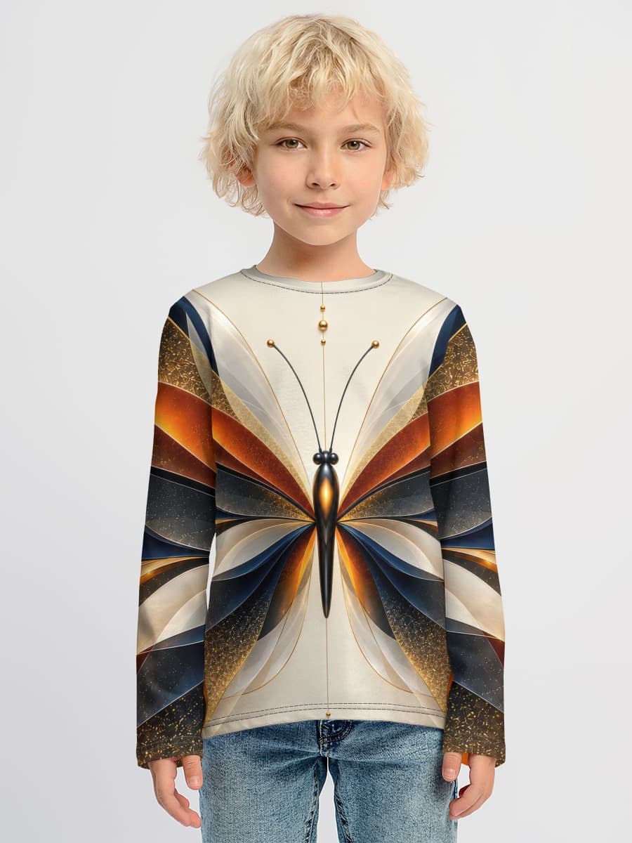 Baumwoll-Langarmshirt Jungen