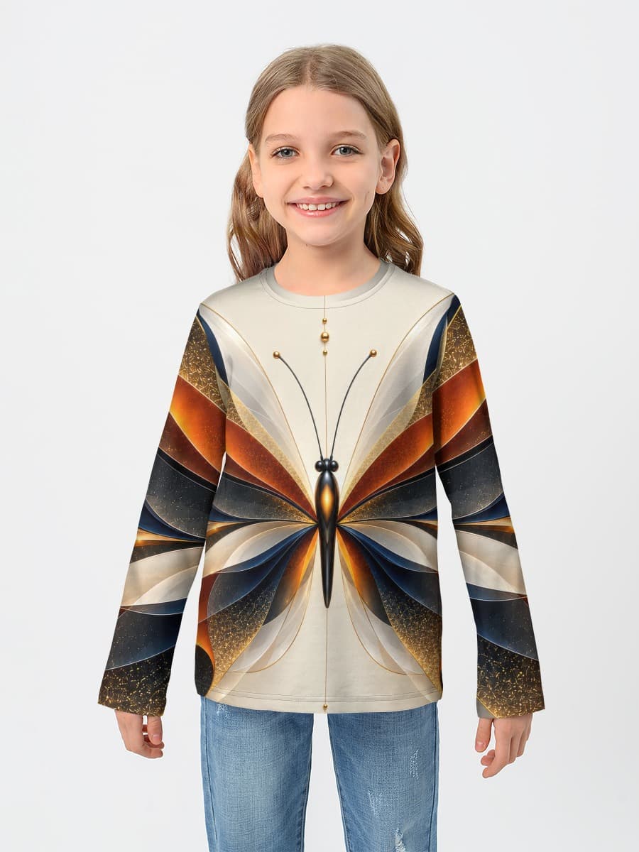 Baumwoll-Langarmshirt Mädchen