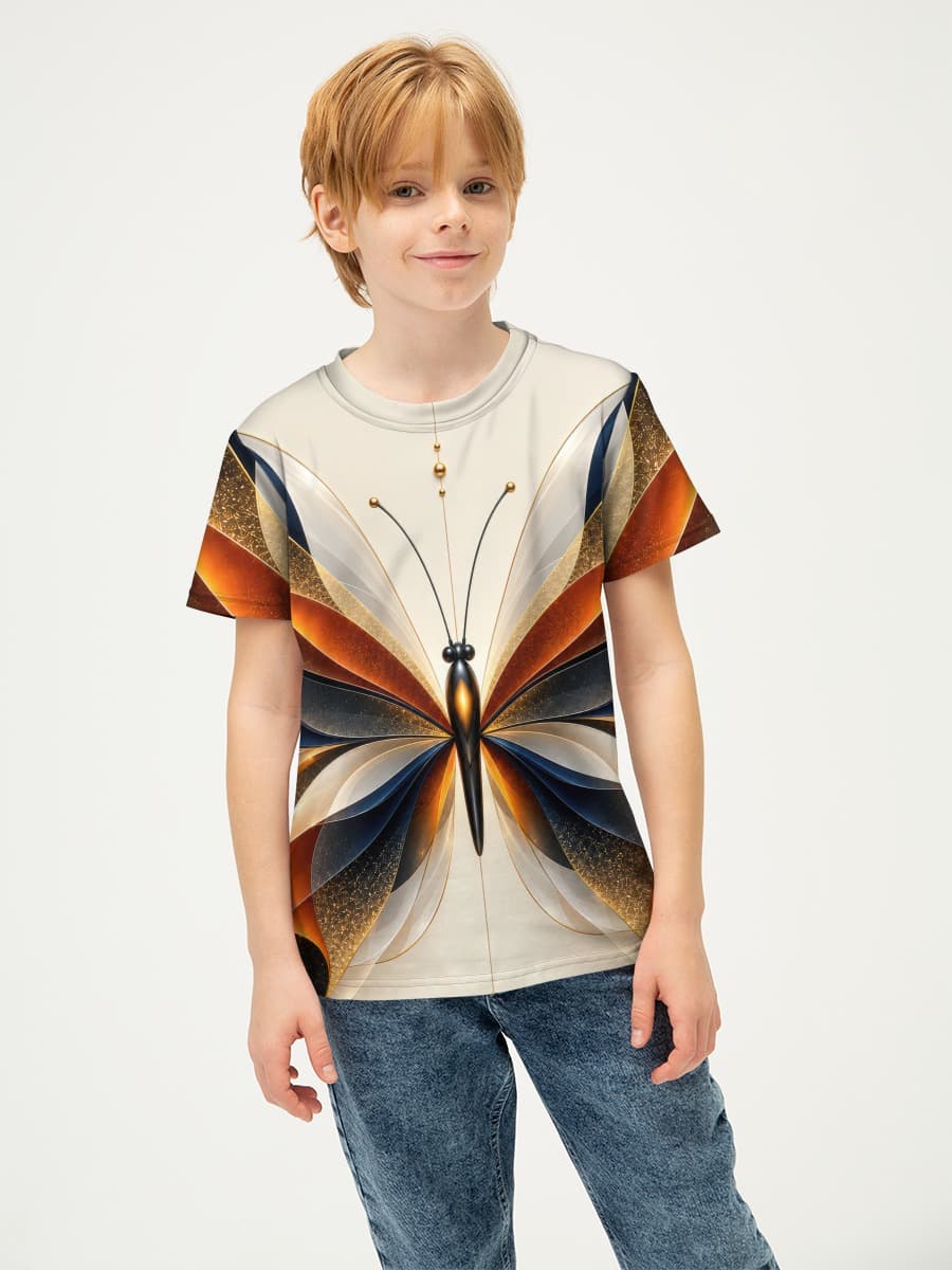 Basic Baumwoll-T-Shirt Jungen