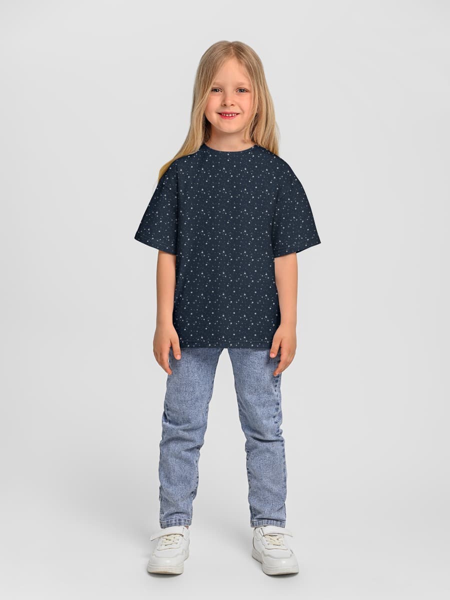 女の子 ビッグシルエット コットンTシャツ